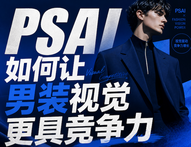 电商进入AI摄影时代:从版型呈现到氛围塑造,PSAI如何让男装视觉更具竞争力